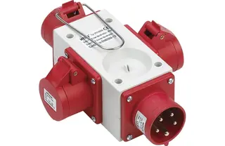 Produktfoto för CEE Krydsfordeler 5P 16A 380V H6 3afg