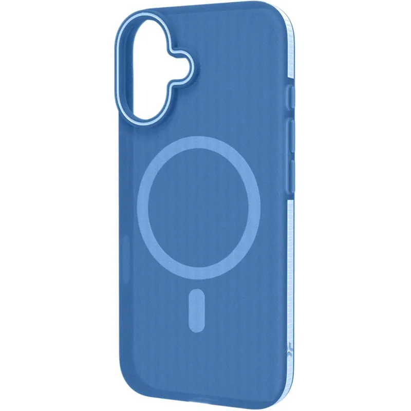 Bild 1 för Celly Magsuit MagSafe-kompatibelt skal iPhone 16 semi-transparent Blå
