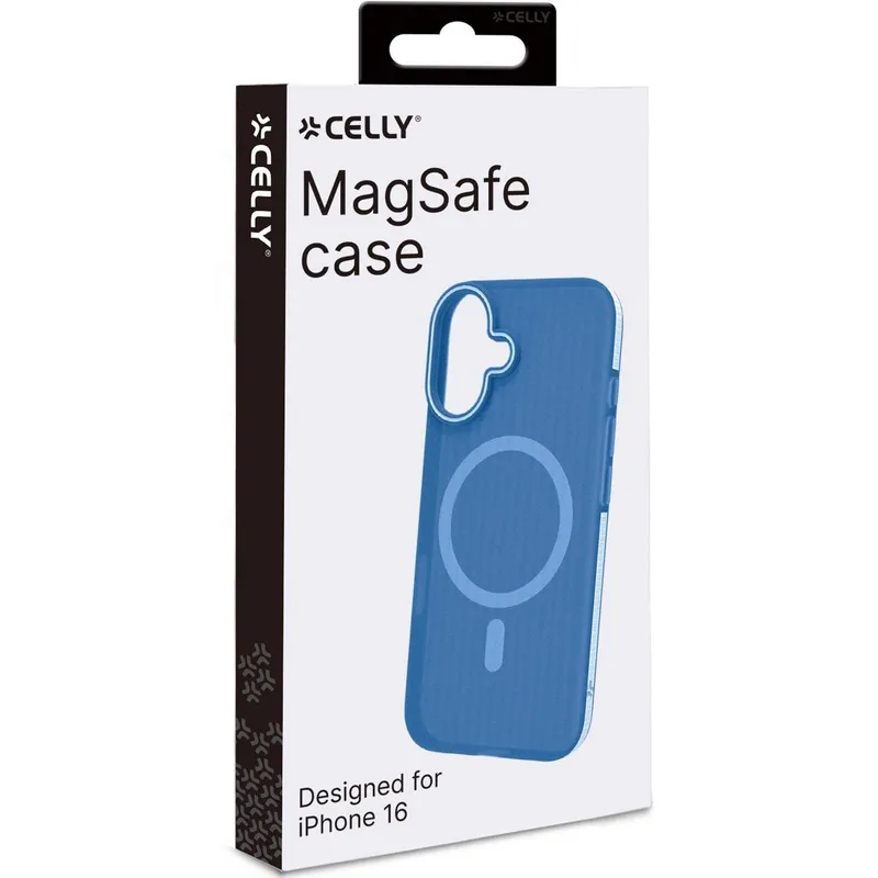 Bild 2 för Celly Magsuit MagSafe-kompatibelt skal iPhone 16 semi-transparent Blå