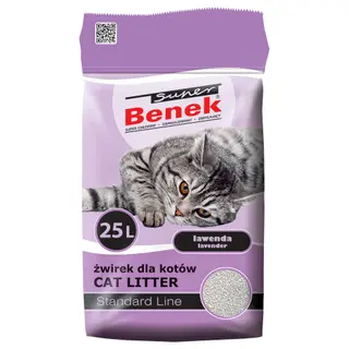 Produktfoto för Certech Super Benek Standard Lavender - Klumpande kattströ 25 l (20 kg)