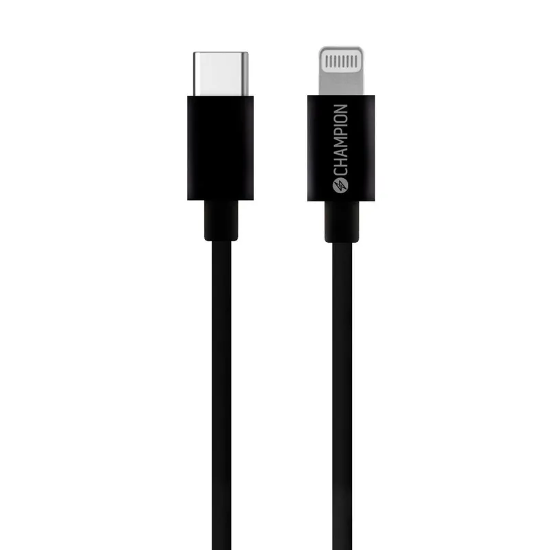 Alternativ bild 0 för Champion USB-C till Lightning Kabel 1m Svart