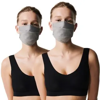 Produktfoto för Chantelle 5P Reusable Community Face Mask Soft Grå bomull One Size