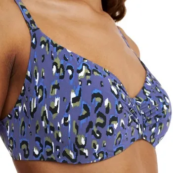 Alternativ bild 0 för Chantelle EOS Covering Underwire Bikini Bra Blå Mönstrad D 70 Dam