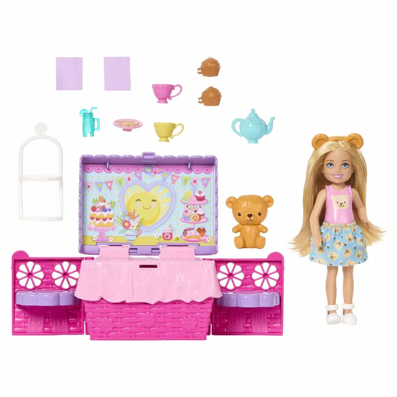 Bild 2 för Chelsea Doll Tea Party Picknickset med korg och tillbehör