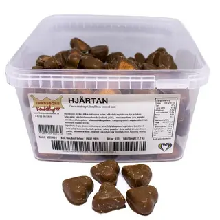 Produktfoto för Chokladhjärtan med skum  - 1,2 kg