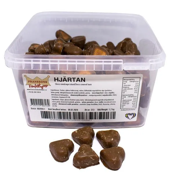 Alternativ bild 0 för Chokladhjärtan med skum  - 1,2 kg
