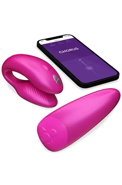 Bild 1 för Chorus Pink - Parvibrator med tryckänslig fjärrkontroll