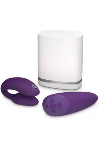 Produktfoto för Chorus Purple - Parvibrator med tryckänslig fjärrkontroll