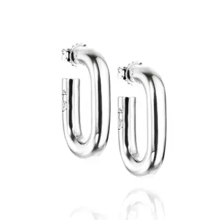 Produktfoto för Chunky Hoops Örhänge Silver