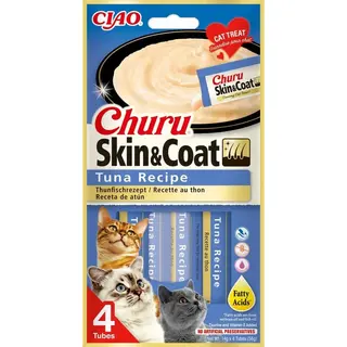 Produktfoto för Churu Cat Skin & Coat Tuna - 4 st