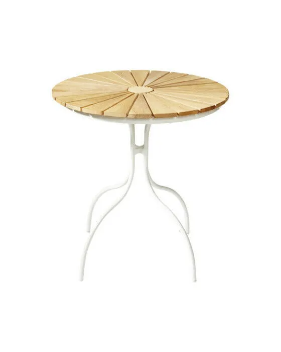 Bild 1 för Cinas, Hard & Ellen cafébord 80 cm vit/teak