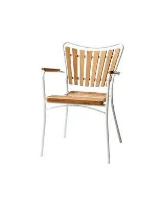 Produktfoto för Cinas, Hard & Ellen karmstol vit/teak
