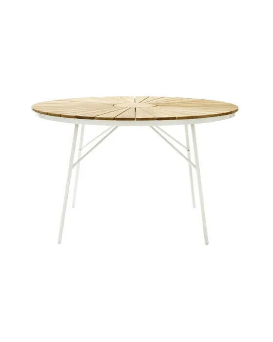 Bild 1 för Cinas, Hard & Ellen trädgårdsbord 110 cm vit /teak