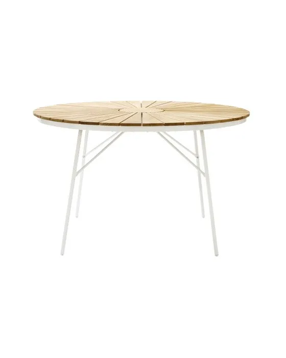 Bild 2 för Cinas, Hard & Ellen trädgårdsbord 110 cm vit /teak