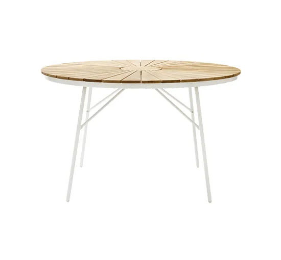 Bild 2 för Cinas, Hard & Ellen trädgårdsbord 150 cm vit/teak
