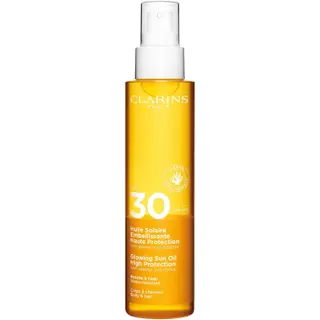 Produktfoto för Clarins - Glowing Sun Oil High Protection SPF30 Body & Hair 150 ml på Skincity.com