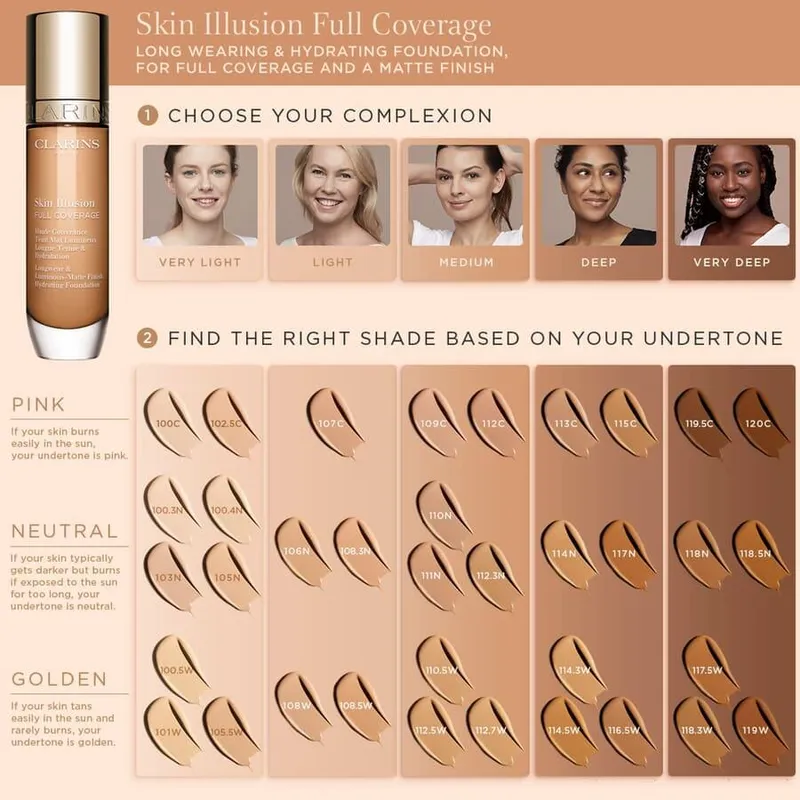 Bild 4 för Clarins Skin Illusion Full Coverage 118,5 - 30 ml