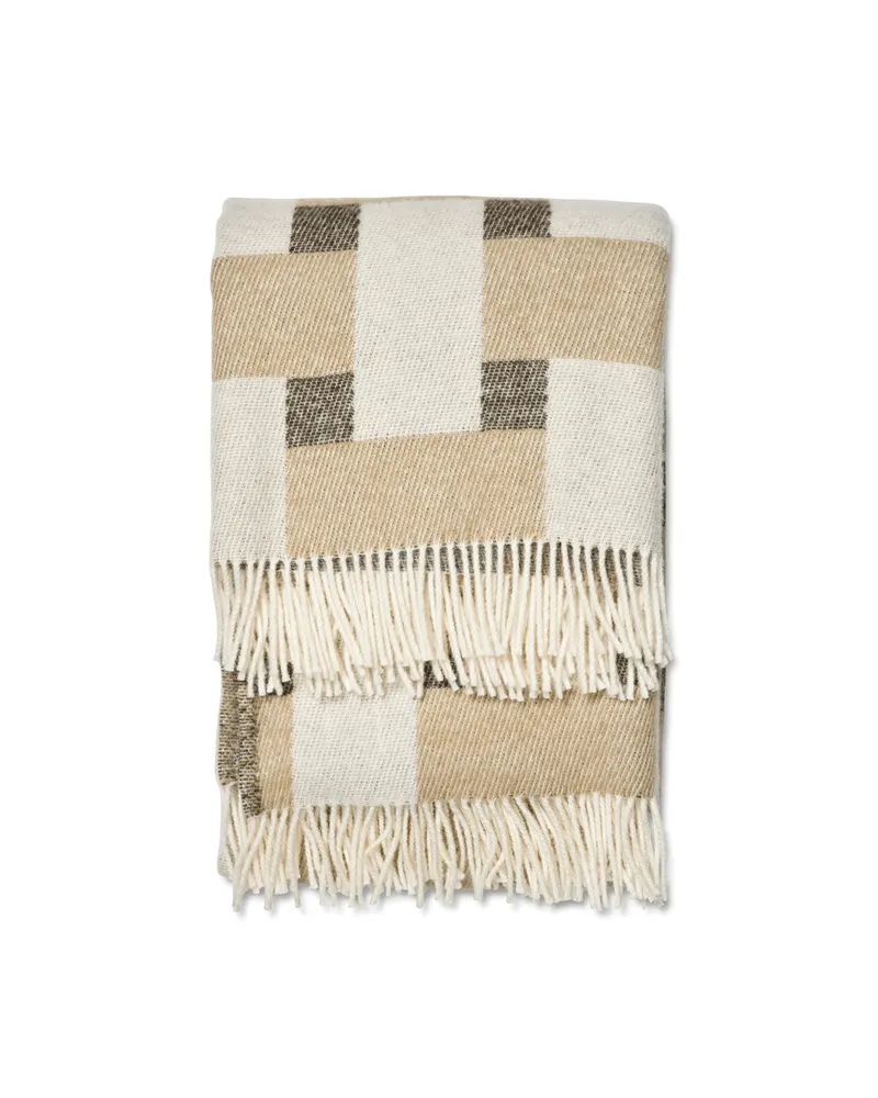 Bild 2 för Classic Collection Weave pläd 130x180 cm Beige