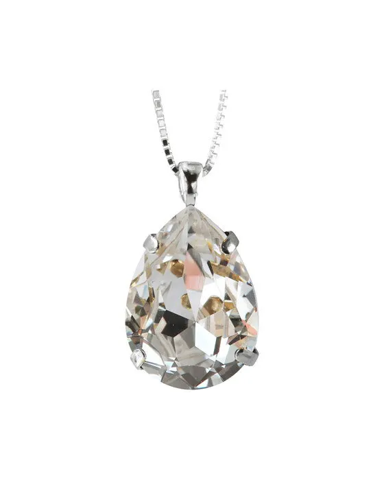 Bild 2 för Classic Drop halsband crystal rhodium