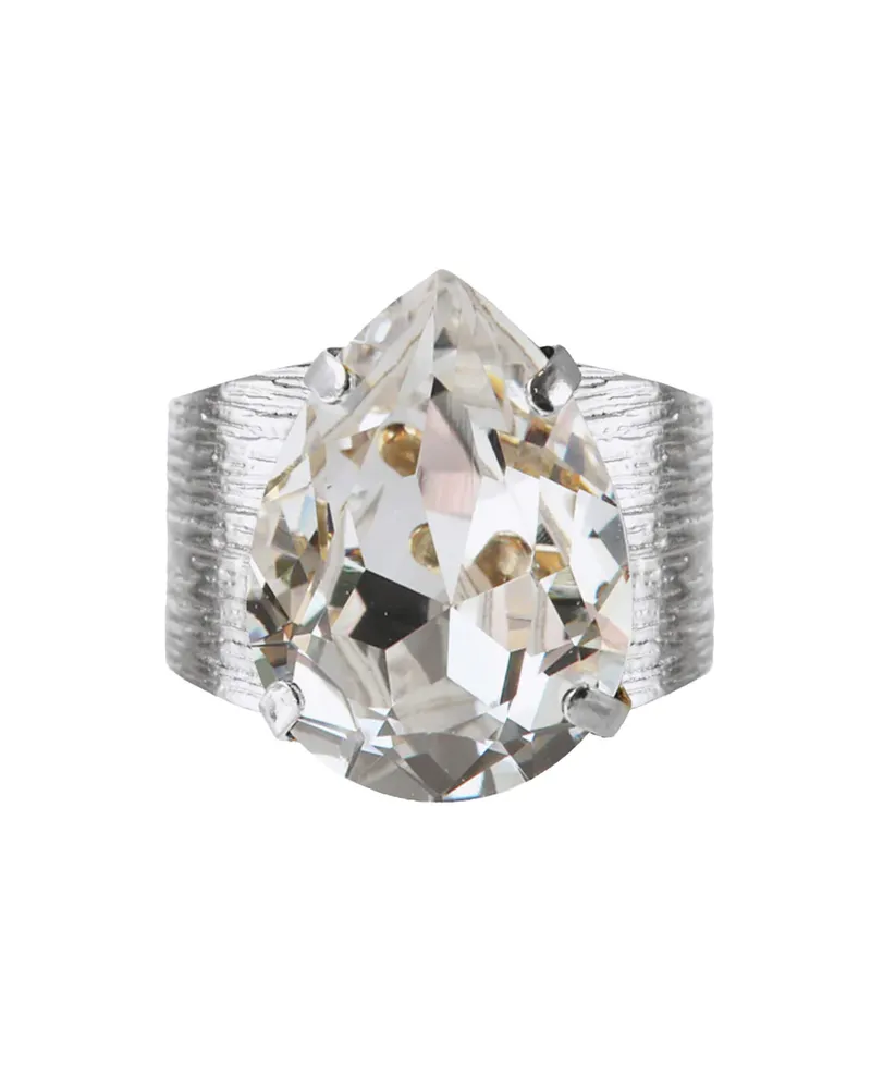 Bild 2 för Classic Drop ring crystal rhodium