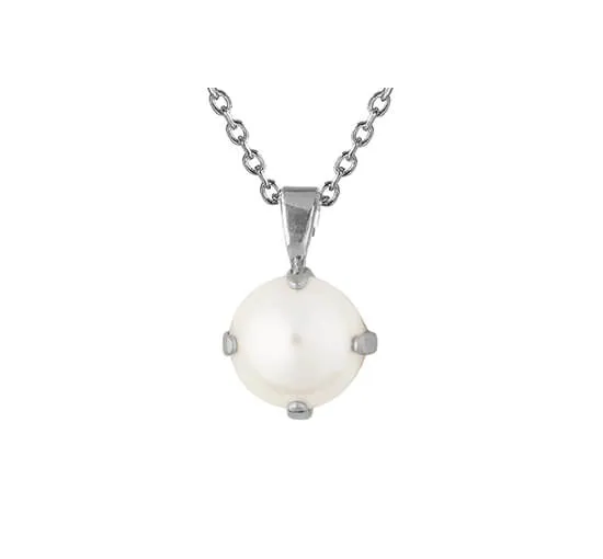 Bild 2 för Classic Petite halsband pearl rhodium