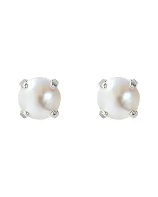 Produktfoto för Classic Stud örhängen pearl rhodium