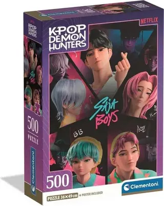 Produktfoto för Clementoni 500 bitar K-Pop Demon Hunters-pussel
