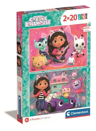 Produktfoto för Clementoni Gabby's Dollhouse Pussel 2x20-bitar
