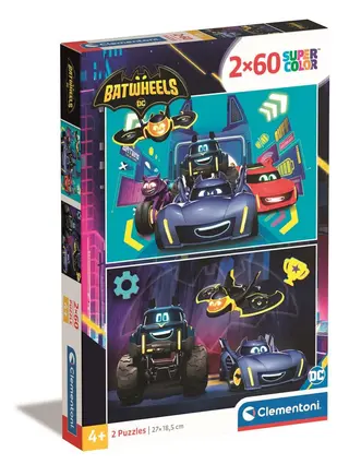 Produktfoto för Clementoni Jigsaw Puzzle Super Color Batwheels 2x60pcs. Golv