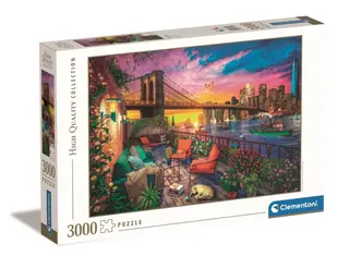 Produktfoto för Clementoni Puzzle Manhattan Balcony Sunset 3000st. Golv