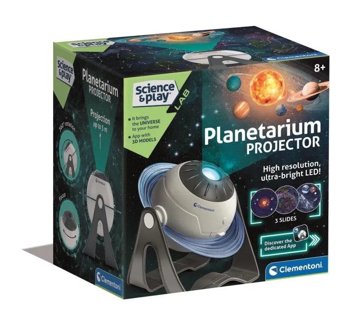 Alternativ bild 0 för Clementoni Science & Play 75098, Projektor, Astronomi, 8 År, Grå, Vit