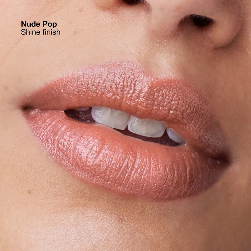 Bild 2 för Clinique Pop Longwear Lipstick Shine Nude Pop