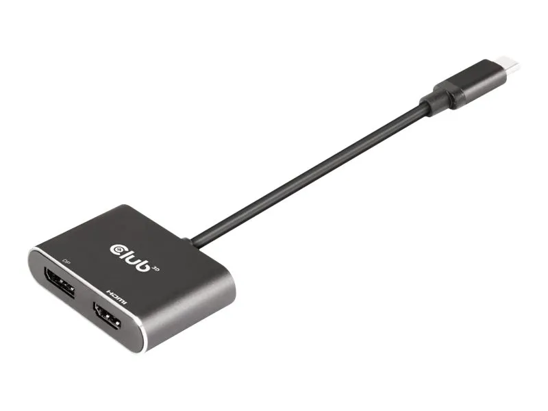 Alternativ bild 0 för Club 3D - Videokort - 24 pin USB-C (hane) till HDMI, DisplayPort (hona) - USB 3.2 Gen 2 / DisplayPort 1.4 - 20 cm - 4K60Hz (3840 x 2160) stöd