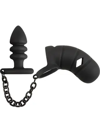 Produktfoto för Cock cage with butt plug