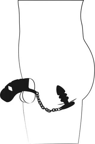 Produktfoto för Cock cage with butt plug