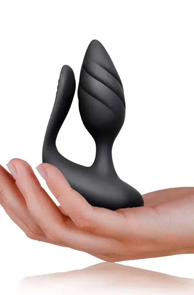 Bild 2 för Cocktail Dual Motor Couples Toy - Svart
