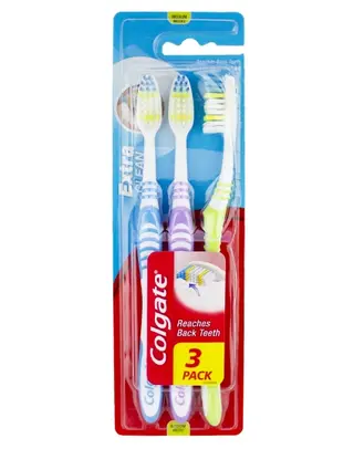 Produktfoto för Colgate Extra Clean Tandbørster - Medium - 3 pack