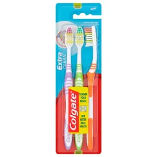 Produktfoto för Colgate Extra Clean Tandbørster - Medium - 3 pack