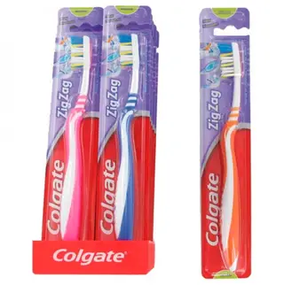 Produktfoto för Colgate Zigzag Tandbørste - Medium - Orange