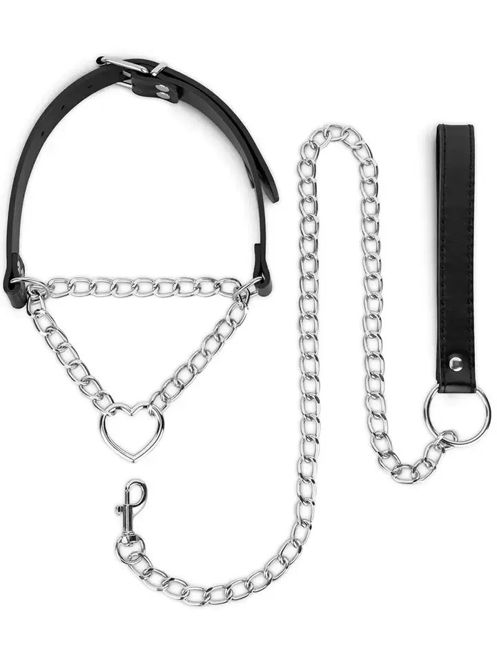 Bild 2 för Collar With Chain Silver Halsband & koppel