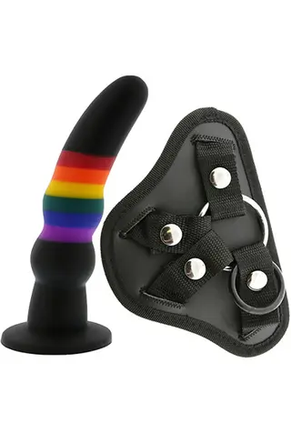 Produktfoto för Colourful Love Strap On Solid Dildo 17 cm Strap-on med sele
