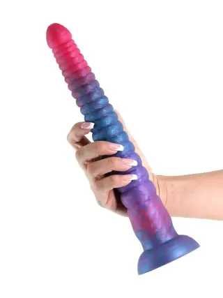 Produktfoto för Colours Stacked Dildo Pink/Blue 30,5 cm Fantasy dildo