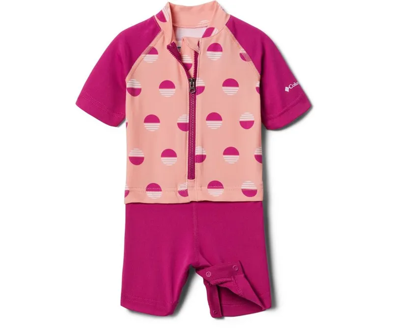 Bild 1 för Columbia Sandy Shores Sunguard Suit Toddler Coral Reef Sundaze/Wild Fuchsia