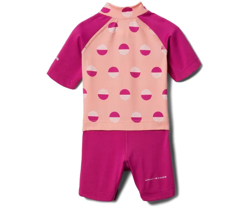 Bild 2 för Columbia Sandy Shores Sunguard Suit Toddler Coral Reef Sundaze/Wild Fuchsia