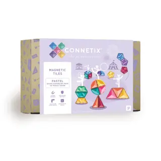 Produktfoto för Connetix Expansionspaket med pastellfärgade former, 48 delar (CT-P-00048-SE)