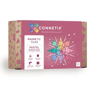 Produktfoto för Connetix Geometriförpackning med pastellfärger - 40 delar (CT-P-00040-GE)