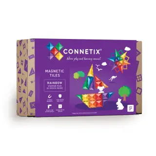 Produktfoto för Connetix Rainbow Starter Pack 60 Pieces (CT-R-00060-ST)