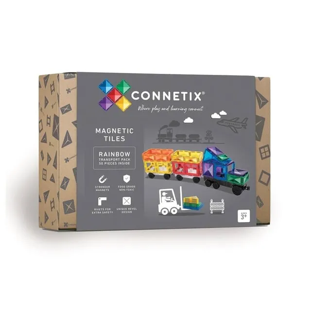 Alternativ bild 0 för Connetix Rainbow Transport 50-delar