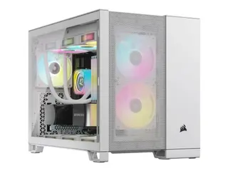 Produktfoto för Corsair 2500D Airflow - Dual Chamber - Chassi - Minitower - Vit