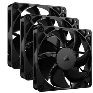 Produktfoto för Corsair RS120 3-pack - Chassi fläkt - 120mm - Svart - 36 dBA